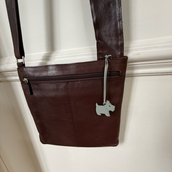 Radley London Messenger Crossbody Satchel Brown Leather Adjustable Bag - Picture 8 of 14